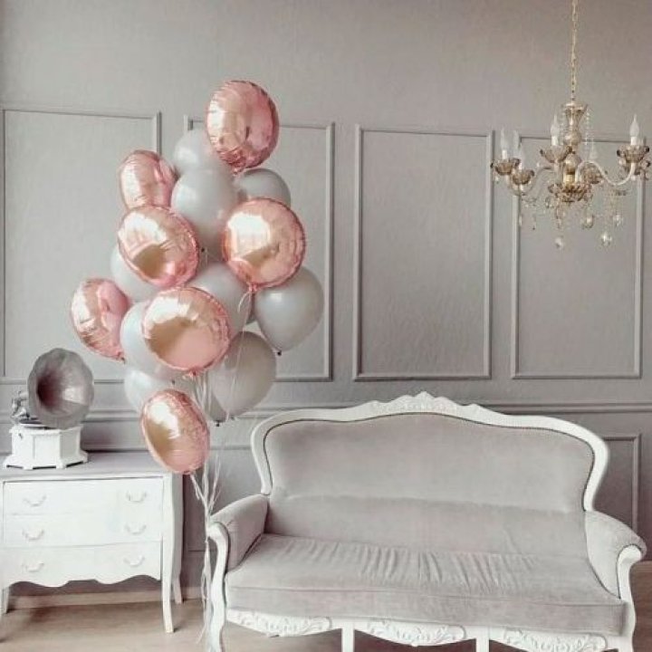 Фонтан шаров "Софт рози" в Липецке