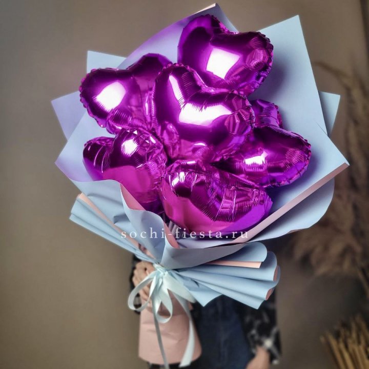 Букет из шаров сердец  в Липецке