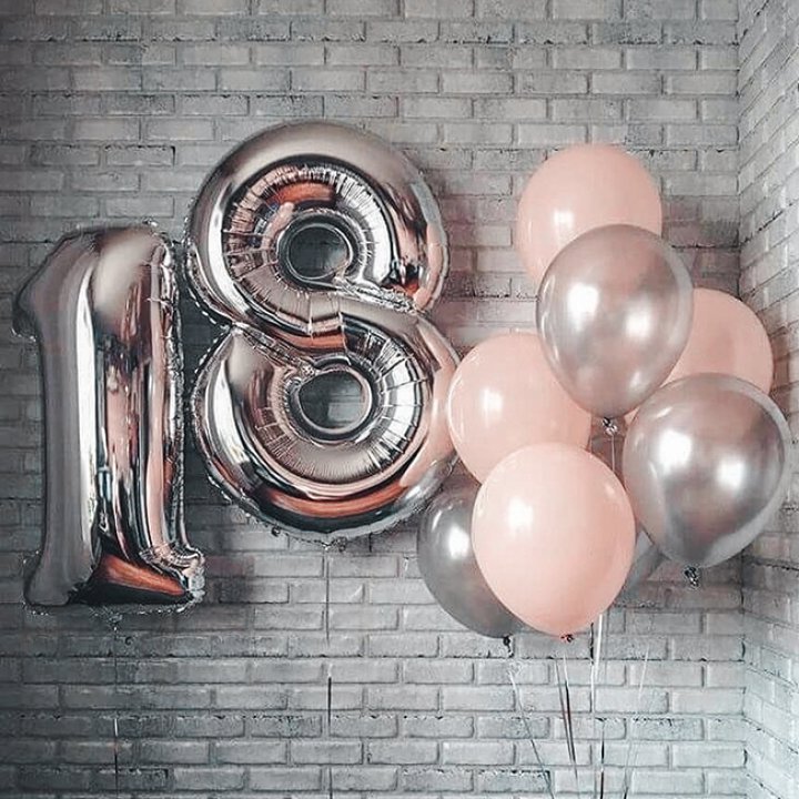 Фольгированный шар Серебряная Цифра в Липецке