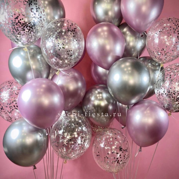 Фонтан шаров "Сильвер пинк" в Липецке