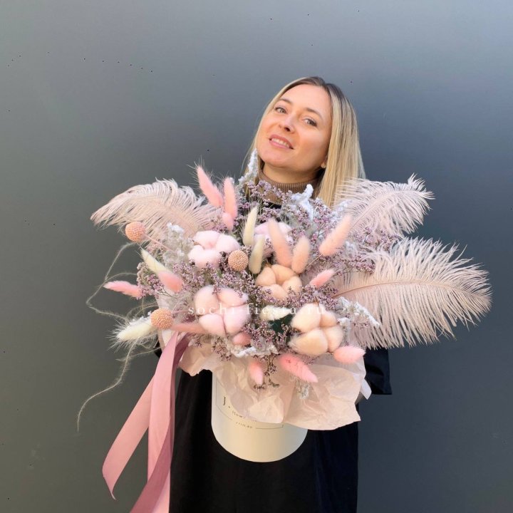 Авторский бокс с сухоцветами в Липецке