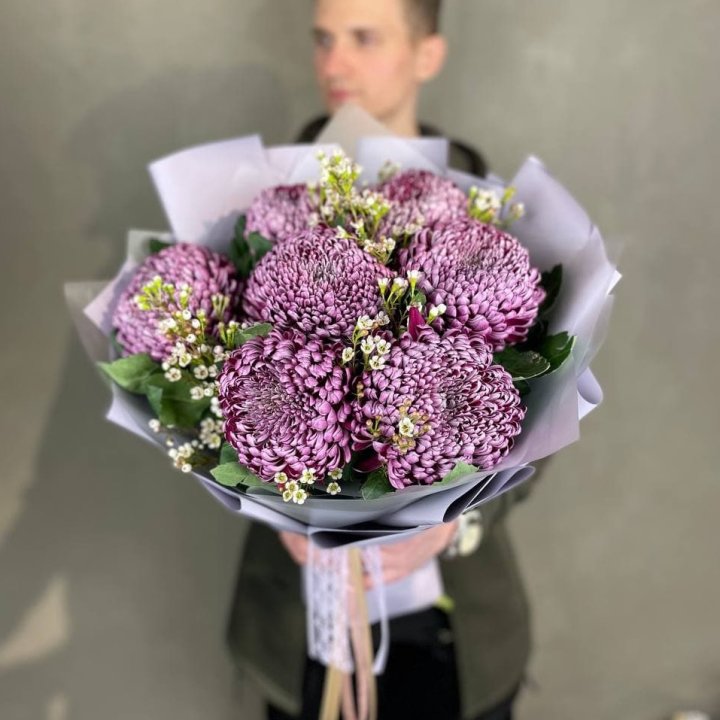 Букет хризантем "Палермо" в Липецке