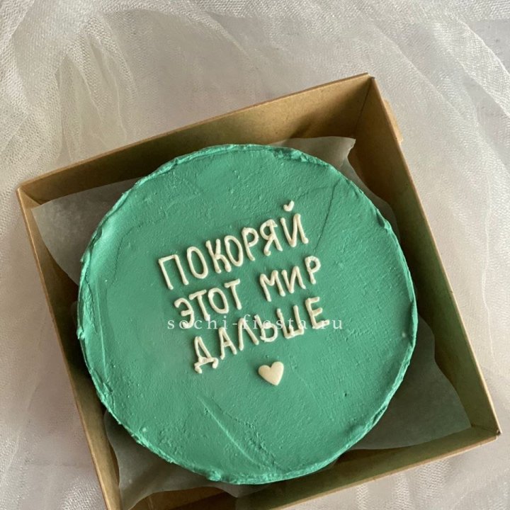 Бенто-торт "Покоряй этот мир" в Липецке