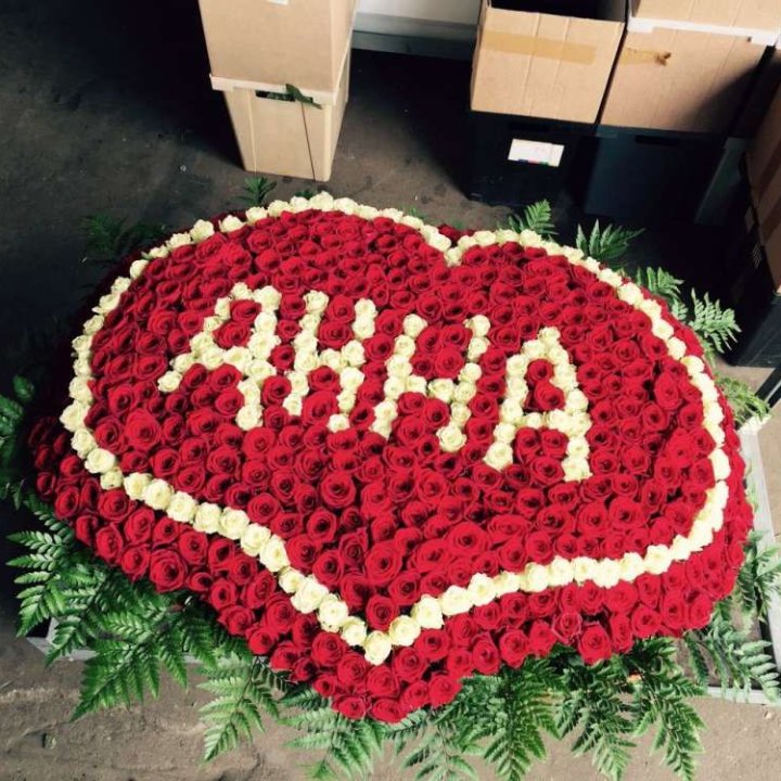 555 роз с именем в Липецке