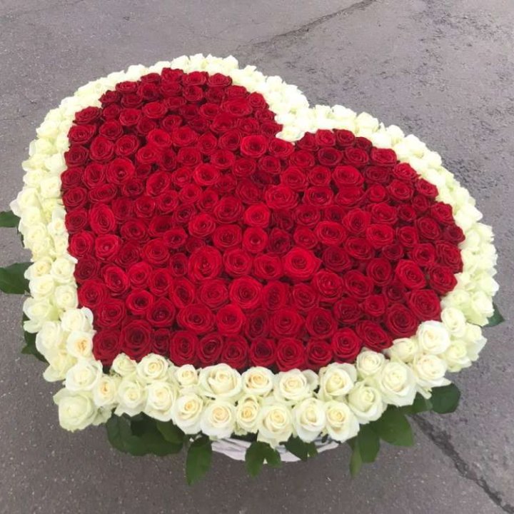 333 розы в корзине в Липецке