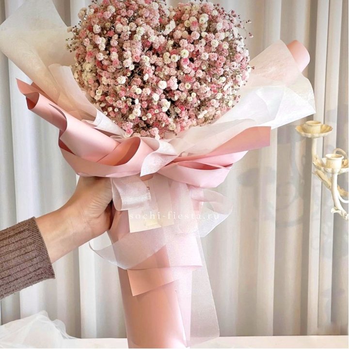 Сердце из гипсофилы  в Липецке