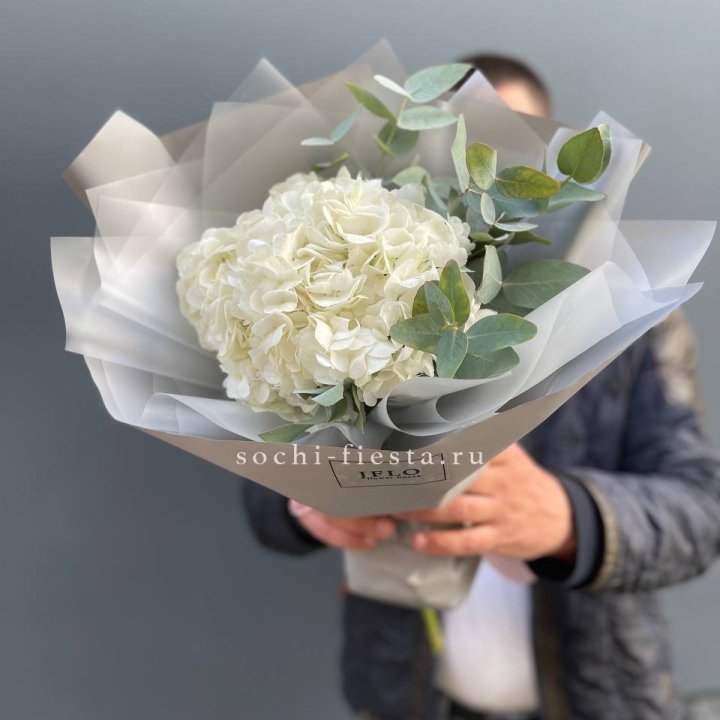  Букет  из белой гортензии в Липецке