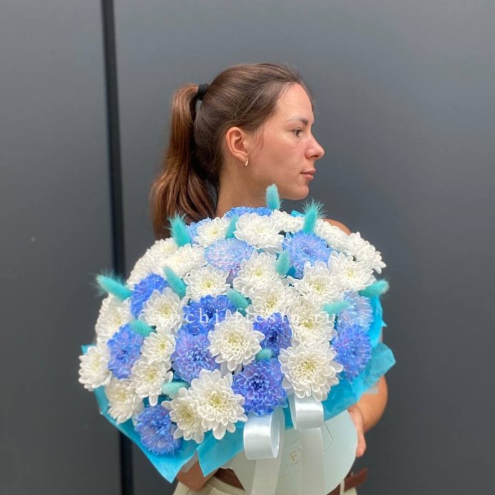  Коробочка  хризантем и лагуруса в Липецке