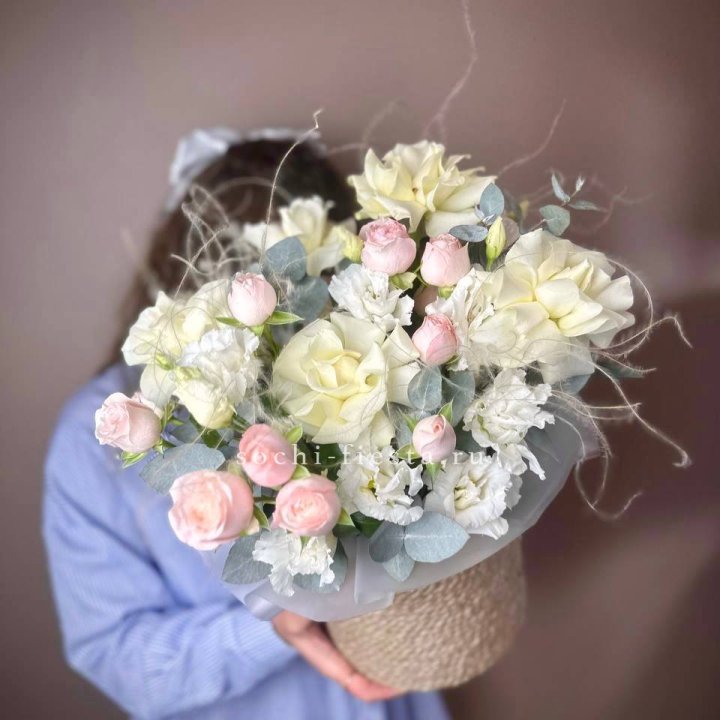 Авторский бокс "Милена" в джутовом кашпо в Липецке