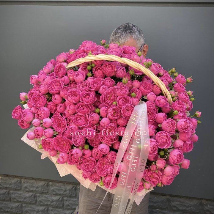 Корзина роз Мисти Баблс 151 в Липецке