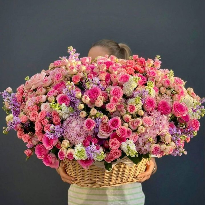 Цветочная корзина гигант №5 в Липецке