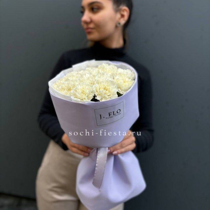 Букет белых диантусов в Липецке