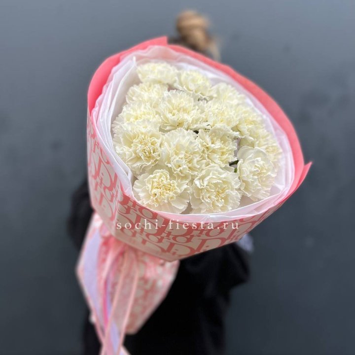 Белые диантусы №2 в Липецке