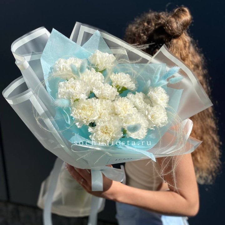 Воздушный букет из диантусов  в Липецке