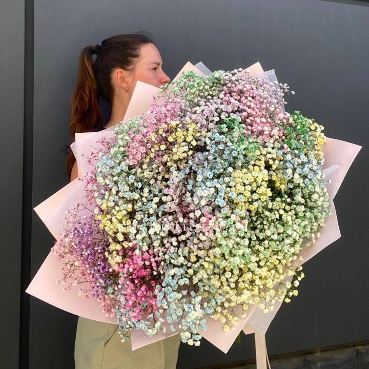 Пышный букет из гипсофил  в Липецке