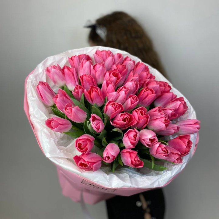 51 розовый тюльпан "Рози" в Липецке