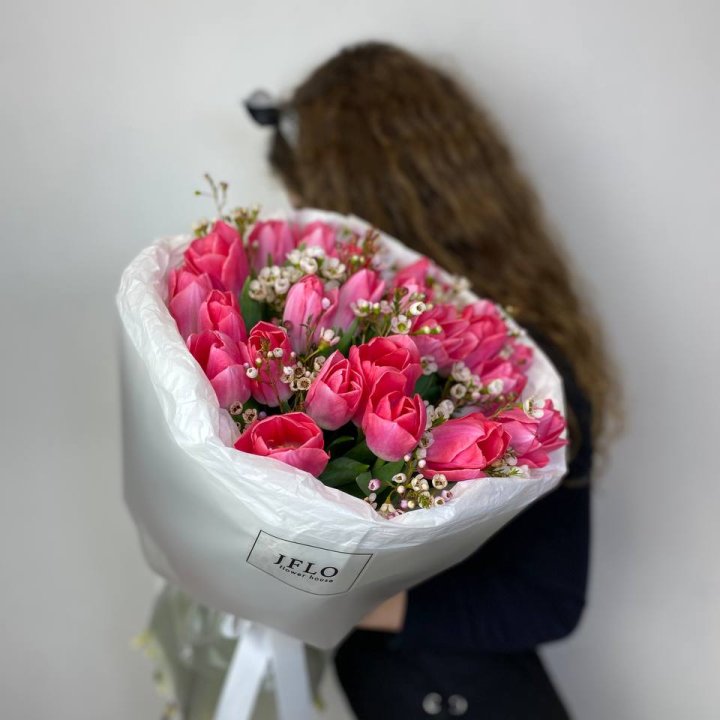 Дуо тюльпаны с хамелациумом в Липецке