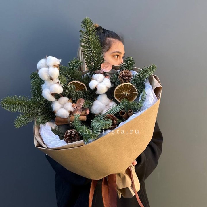 Зимний букет с нобилисом в Липецке