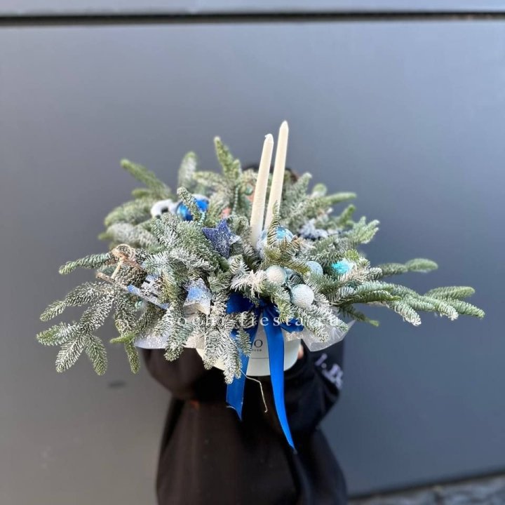 Новогодняя композиция в коробке  в Липецке