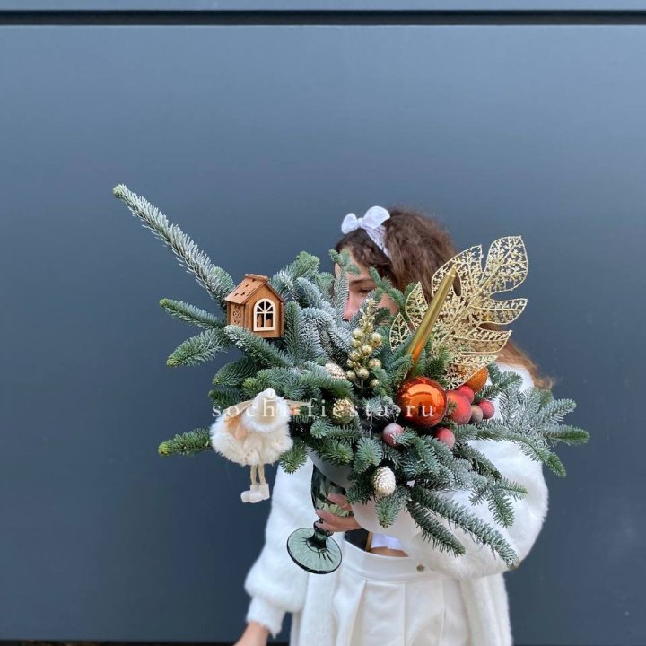 Композиция в бокале огненная  в Липецке