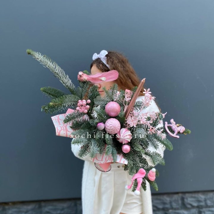 Композиция бокал розовый в Липецке