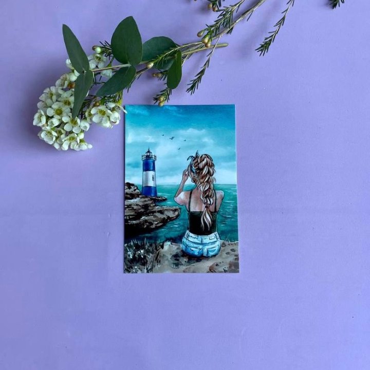 Открытка к букету "Океан" в Липецке