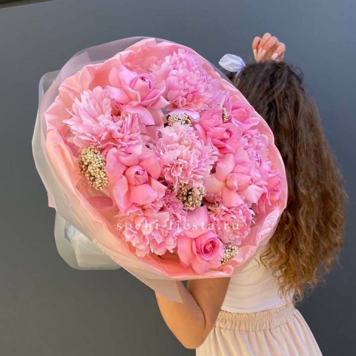  Букет с пионами "Пинки" в Липецке