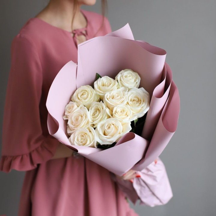 11 белых роз в Липецке