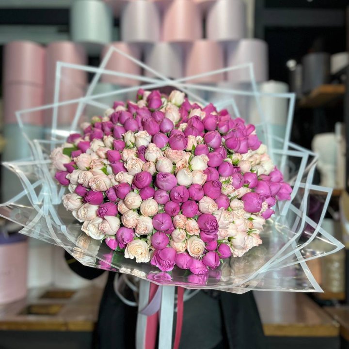 101 кустовая пионовидная роза в Липецке