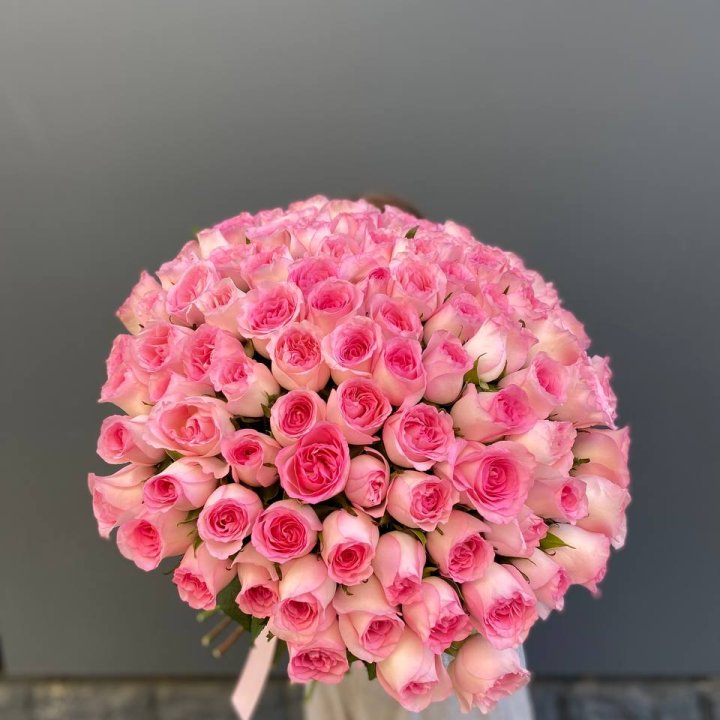 101 розовая роза в Липецке