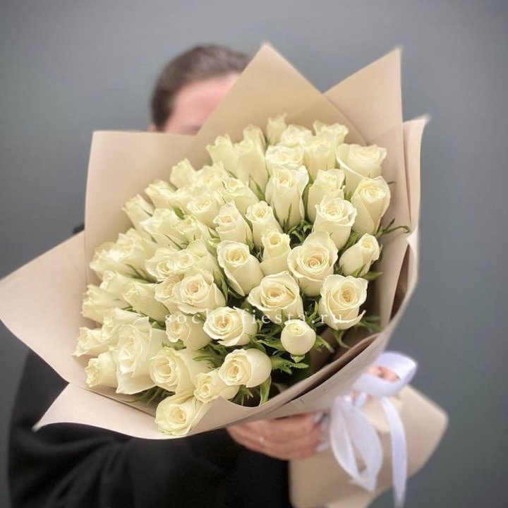 51 белая кенийская роза  в Липецке