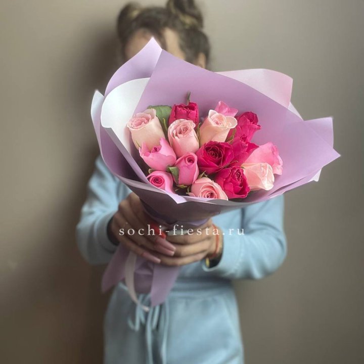Букет из 15 роз Микс (Кения) в Липецке
