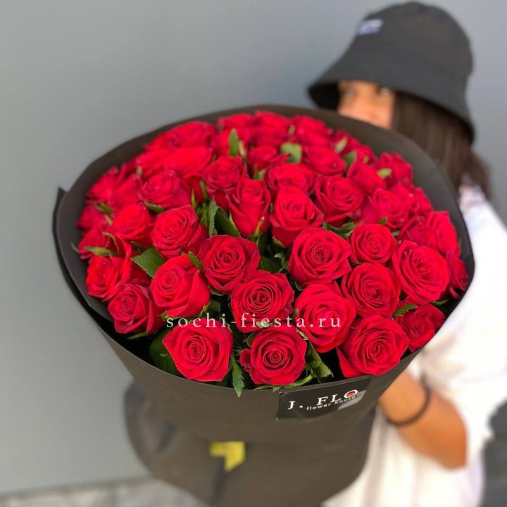 51 роза "Блек" в Липецке