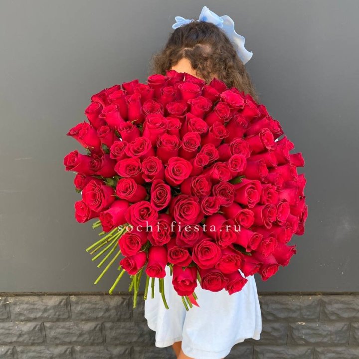 101 красная роза в Липецке
