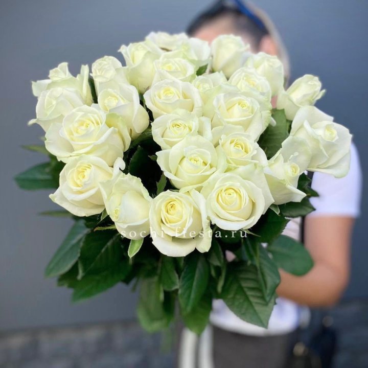 Голландские розы белые 25 в Липецке