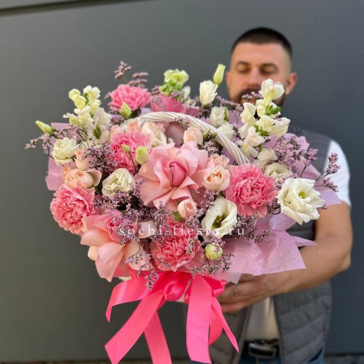 Цветочная корзина №1 в Липецке