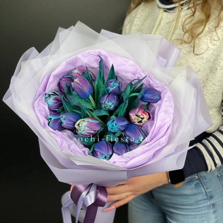 Букет тюльпанов "Пандора" в Липецке