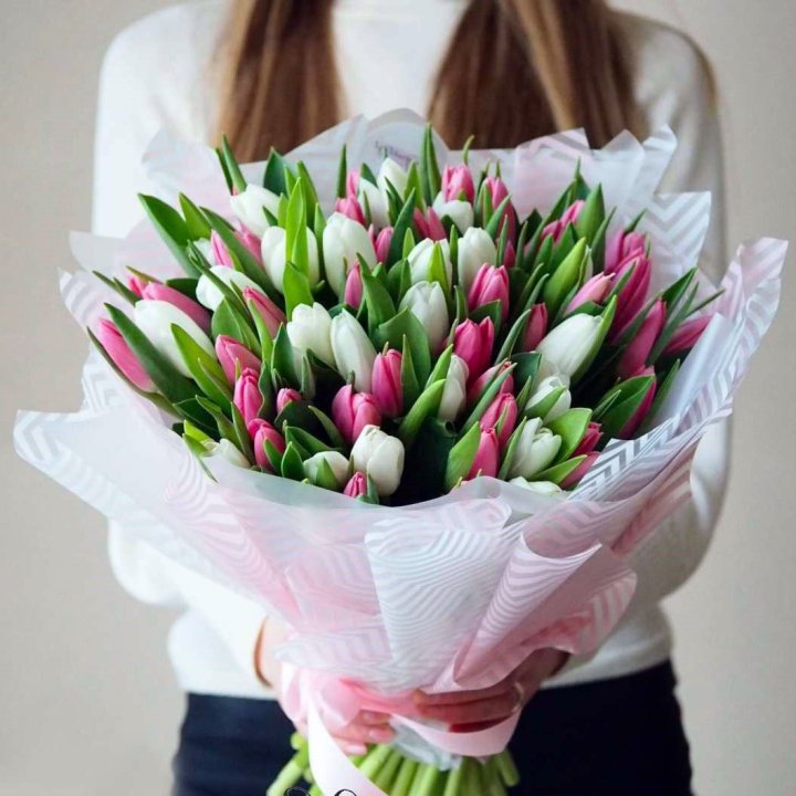 Букет тюльпанов "Лолита" в Липецке