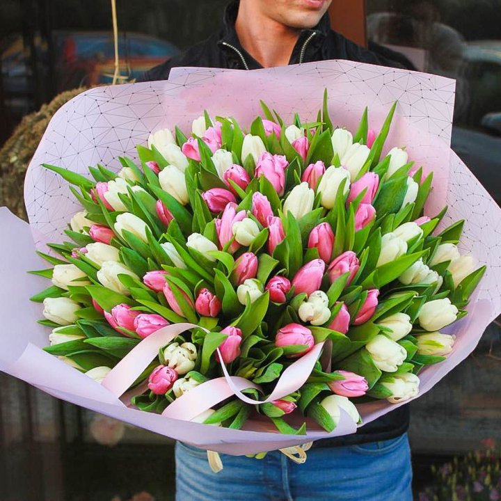 101 тюльпан микс в Липецке